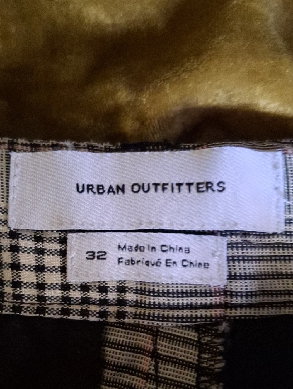 Urban Outfitters Plaid Drawstring Side-Stripe Women's Pants - Black/Gray - Picture 4 of 4